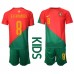 Portugal Bruno Fernandes #8 Hjemmedraktsett Barn VM 2022 Korte ermer (+ Korte bukser)